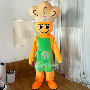 Costume de mascotte de chef énergique XL en peluche durable pour promotions commerciales, fêtes, carnavals, <span class=keywords><strong>Halloween</strong></span>, Noël et événements de relations publiques - Product Image 1