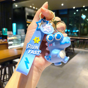 2026 New Creative Kids Pendant Gifts Cartoon Cute Silicone <b>Rubber</b> Dinosaur 3d Keychain - Product Image 6