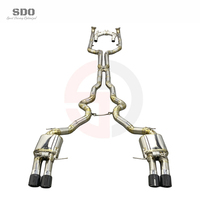 Système d'échappement Catback et Downpipe droit en titane argenté SD pour BMW M5/M6 F10/F06 F12 F13 4.4T V8 2011-2016 Tuning Exhaust