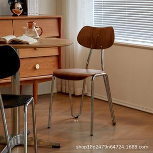 N Chair Wooden <b>Backrest</b> Chair Modern Minimalist Design Dining Chair Adult Use - Product Image 2