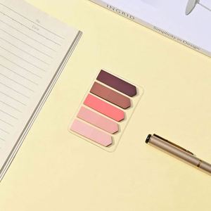 Set of 5 Clear Transparent Sticky Notes Self-Adhesive <b>Bookmarks</b> Cute Kawaii PET Stationery for Annotation Reading Books - Product Image 5