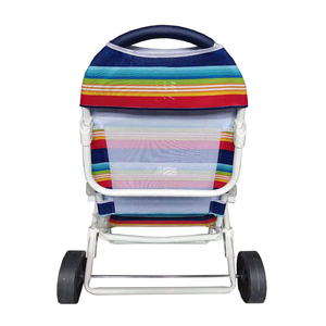 Kejie Modern Outdoor Furniture Portable Lightweight Fold <b>Backpack</b> Metal Kid 600D Polyester Fishing Style Beach Chair <b>with</b> <b>Wheel</b> - Product Image 3