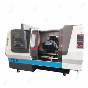 תיקון גלגל סגסוגת קשיחות גבוהה מרכז מחרטת Cnc מפנה , Tck46/50/56/66 מיטה משופעת מחרטת Cnc