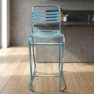 Silla de Bar Alta, Giratoria, Ligera, de Hierro Forjado, Estilo Industrial, Pintada a Mano, para Hogar, Bar y Hotel - Product Image 2