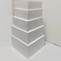 Présentoir Buffet Cube en Acrylique Blanc Sur Mesure Grande Taille pour Événements, Support Alimentaire en Lucite pour Mariages et Fêtes