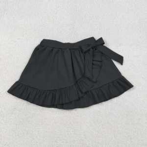RTS Solid Color Athletic Wear Bows Ruffles Little <b>Girls</b> Children Skirt Shorts Lined Yoga Wholesale Tennis <b>Skorts</b> - Product Image 3