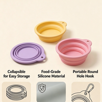 Bol pliable pour animaux de compagnie en silicone de qualité alimentaire, bol à eau portable pour chien pour les voyages en plein air, bol à eau pliable pour animaux de compagnie