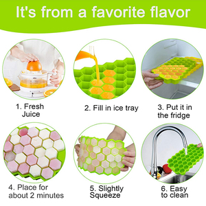 Libre de BPA apilable seguro cubo de <span class=keywords><strong>hielo</strong></span> molde de silicona ecológica fácil liberación y bandejas de cubitos de <span class=keywords><strong>hielo</strong></span> - Product Image 6