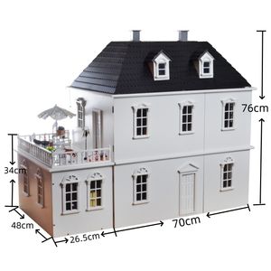 Casa delle bambole in scala 1:12 <span class=keywords><strong>di</strong></span> <span class=keywords><strong>legno</strong></span> grande casa delle bambole i <span class=keywords><strong>bambini</strong></span> fingono <span class=keywords><strong>di</strong></span> giocare <span class=keywords><strong>di</strong></span> ruolo casa delle bambole scena in miniatura fai da te - Product Image 2