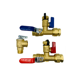 Kit Valvola <span class=keywords><strong>per</strong></span> <span class=keywords><strong>Scaldabagno</strong></span> Istantaneo 3/4 IPS Personalizzato - Ottone con Valvola di Sicurezza - Product Image 5