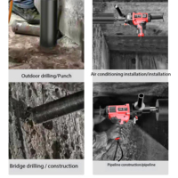 Perceuse à main sans eau 1800W, 0-2100 tr/min, pour le perçage de briques, murs en béton, carottage diamanté ZZ 9110