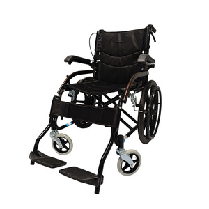 Silla de ruedas manual JL01GB-02 ligera, plegable, con freno en U, para uso en viajes de personas mayores y discapacitadas. - Product Image 3