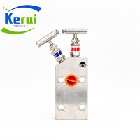 100% Original Rosen-mounts 2-Valve Manifold 316 Stainless Steel 413Bar High Pressure 1/2-NPT T-Handle Instrument Manifold Valve
