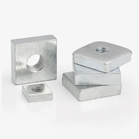 Galvanized Carbon Steel Square Nut Rectangular Nut 6mm Metric 1/4-20 Thread Coverage Fasteners-Special Accessory