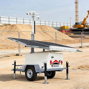 Remorque de sécurité <span class=keywords><strong>autonome</strong></span> à panneaux solaires, caméra vidéo <span class=keywords><strong>solaire</strong></span> portable pour la surveillance des zones minières - Product Image 6