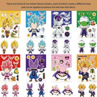 16 pièces/ensemble en gros Dragon Son Goku Vegeta Gohan Majiu Buu DBZ dessin animé bricolage décoratif Anime autocollant
