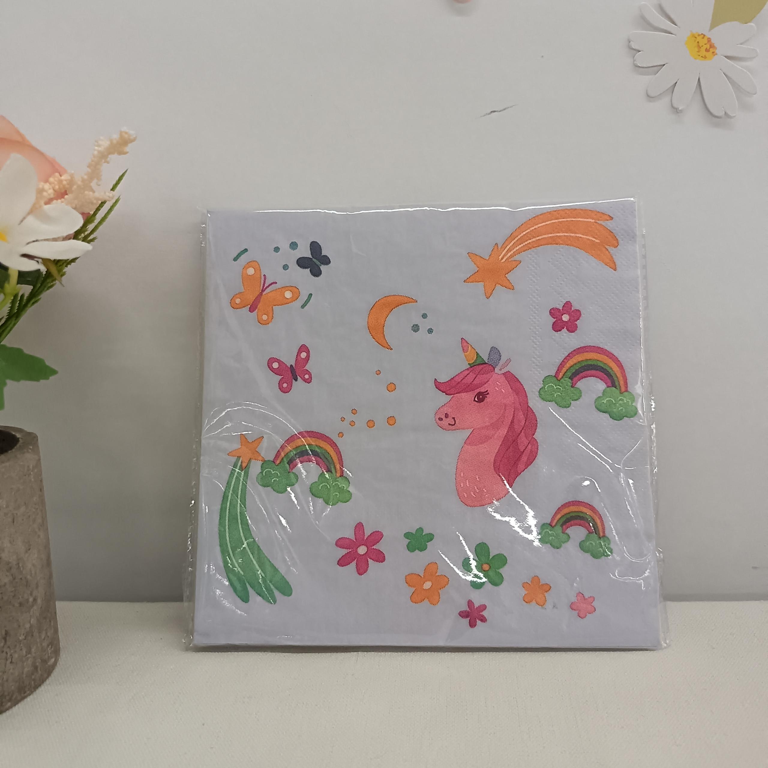 serviette violette 33*33cm*16 pièces