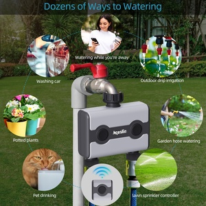 Plastic Smart Home Garden Water <b>Timer</b> with Automatic Irrigation Eco-Friendly Design 2 Zones <b>Outdoor</b> Use Remote Control - Product Image 2