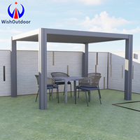 Pergola autoportante en aluminium personnalisée, design bioclimatique, écologique, durable, avec revêtement en poudre, pour jardin et balcon