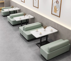 Nouvelle conception élégante de bancs de <span class=keywords><strong>restaurant</strong></span>, ensembles de table à manger en marbre et de chaises en métal, ensembles de canapés pour café, hôtel, salon de thé - Product Image 3