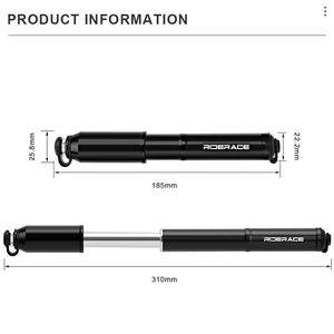 Pompe à vélo portable mini-pompe à air à main haute pression pour vélo de montagne vtt de route gonfleur de pneu <span class=keywords><strong>Schrader</strong></span> Presta <span class=keywords><strong>Valve</strong></span> - Product Image 6