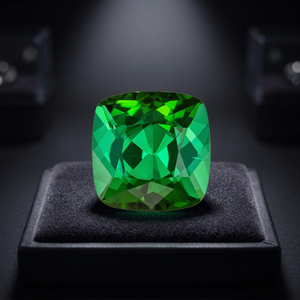 Tourmaline verte naturelle de haute qualité, taille coussin 10 mm, facettée, pierre précieuse en vrac, certificat IGI, 4,50 carats, pour la fabrication de bijoux - Product Image 3