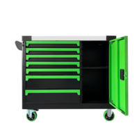 Armoire à outils avec 7 tiroirs et 1 grand tiroir latéral, armoire vide, chariot à outils