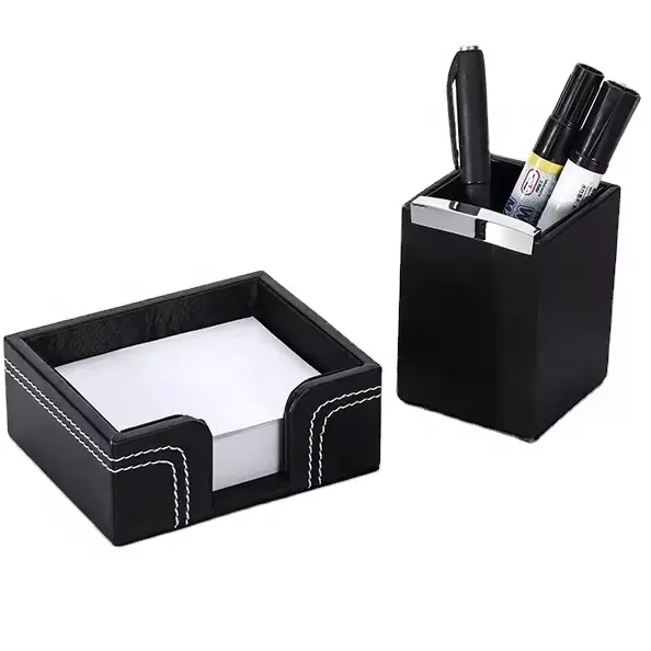 Custom luxury PU Leather Tissue Box High-end multifunction desktop storage box For Household business office hotel supplies