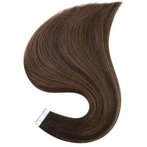 批发俄罗斯头发双拉带人发延伸顶部胶带头发延伸供应商 - Product Image 5