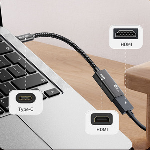 ULT-Unite 4K 60HZ USB 3.1 Type-C สำหรับ<span class=keywords><strong>สาย</strong></span><span class=keywords><strong>ต่อ</strong></span>ชุบทองพร้อมตัวเรือนอลูมิเนียมและ PVC braided ภายนอก - Product Image 4