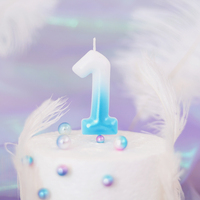 Bougies Chiffres d'Anniversaire en Cire de Paraffine Écologiques Bicolores Dégradées, Emballées en Boîte, Idéales pour Anniversaires, Pâques et Fêtes du Nouvel An - Offre Spéciale