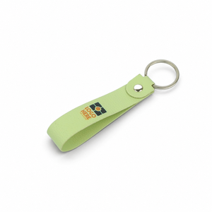 Porte-clés en cuir PU coloré, porte-clés promotionnel, cadeau d'entreprise, fabricant OEM, couleur pastel verte ou personnalisée - Product Image 3