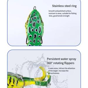 Leurre de surface SNEDA en stock usine, leurre grenouille réaliste à double patte avec spinner, lancer longue distance, couleurs variées <span class=keywords><strong>pour</strong></span> la vente en gros - Product Image 3