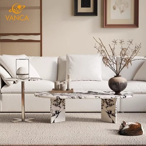 Phật sơn nhà máy bán calacatta Viola đá cẩm thạch đồ nội thất nhà Bàn cà phê đá cẩm thạch cho phòng khách nodic - Product Image 2