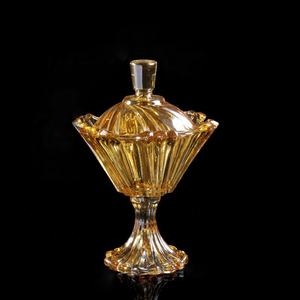 现代欧洲蜜饯透明水晶桌糖果罐水果碗，桌面装饰用带盖蛋糕托盘 - Product Image 2