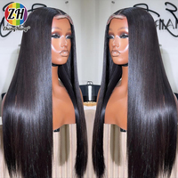 100% Wig Rambut Manusia Mudah Dipakai, 6x5 HD Lace Frontal, Rambut Sejajar Kutikula, Wig Rambut India, Wig HD Lace Frontal Tipis untuk Wanita Kulit Hitam