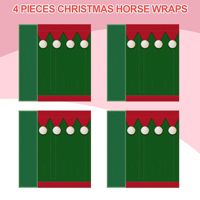Jambières de cheval de Noël et du Nouvel An Ensemble de 4 pièces Matériau en feutre Protection hivernale écologique Livraison immédiate