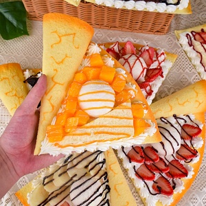 Crêpe Artificielle Alimentaire <span class=keywords><strong>Faux</strong></span> Pancake Pie Affichage <span class=keywords><strong>Faux</strong></span> Café Gaufre Accessoires Crème Glacée Brunch Crêpes Doux Fruit Dessert Fromage Modèle - Product Image 6