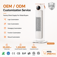 Chauffage d'appoint électrique céramique PTC à oscillation large de 70°, 1500W-2000W, idéal pour bureau et maison - Meilleures ventes