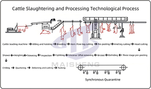 Machine d'abattage de vaches professionnelle Maisheng, équipement de <span class=keywords><strong>boucherie</strong></span> pour abattoir de bovins, machinerie d'abattoir - Product Image 3
