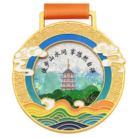 Médailles personnalisées en métal à sable liquide pour événements de marathon, plaques d'honneur créatives en émail sur mesure pour compétitions sportives, avec impression de logo possible