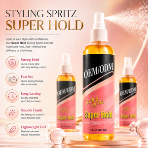 Factory Logo Private Label Custom Fast Drying Sulfate-Free Herbal Anti-frizz Vegan Hair Oil Strong Hold Texturizing Hair - Product Image 5