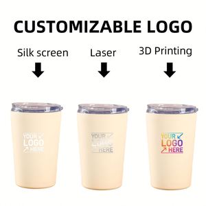 Custom logo 8oz 12oz <b>Coffee</b> Cup With Lid Double Wall Insulated Stainless Steel <b>Coffee</b> Mug Thermal Tumblers Tea Milk Cup - Product Image 3