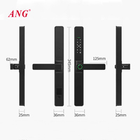 Cerradura Electrónica Inteligente para Puerta con Tarjeta ANG 3585, Cerradura de Embutir Ttlock con Huella Dactilar y Contraseña, Impermeable, para Puerta de Vidrio