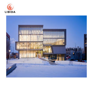 Mur rideau moderne en verre à double vitrage Façade isolée en aluminium structurel plat incurvé pour centre commercial Meilleur <span class=keywords><strong>prix</strong></span> par <span class=keywords><strong>M2</strong></span> - Product Image 5
