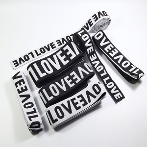 Ready to Ship Nylon <strong>Polyester</strong> Jacquard Elastic Band with Alphabet Twill <strong>Pattern</strong> for Underwear and Hairband - Product Image 1
