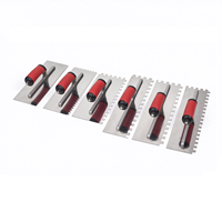 Outils à main robustes Uirlisi Coincréite en acier inoxydable pour le collage de plaques de plâtre, truelles flexibles pour plâtre, poignée TPR, outils pour béton