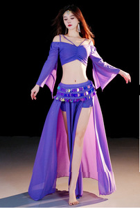 Costume <span class=keywords><strong>da</strong></span> Danza del Ventre Professionale per Adulti, Elegante Abito a <span class=keywords><strong>Sirena</strong></span> con Paillettes per Spettacoli di Danza Esotica - Product Image 6