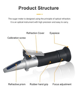 Cầm tay cầm tay trái cây mứt Brix Meter 0-32% Khúc xạ kế Khúc xạ kế kẹo ngành công nghiệp kiểm tra hàm lượng đường - Product Image 4