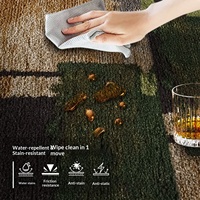 Tapis Bouclé Style Rétro pour Salon, Luxe Léger, Haut de Gamme, pour Canapé et Table Basse, Imperméable, Antidérapant, Tapis de Chambre Anti-froid